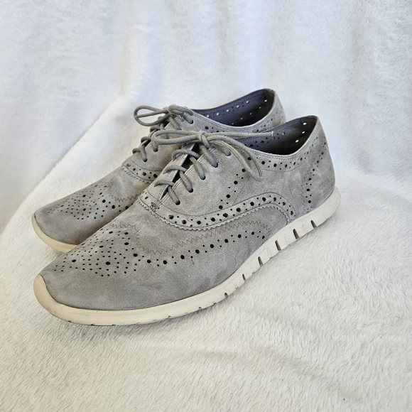 Cole Haan Zerogrand stitchlite Women Oxford Sneaker Comfort Shoes Gray Sz 9 1/2B - Picture 1 of 9